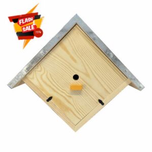 Selections Wooden Bumble Bee Nest Box House Garden Habitat with Metal Roof