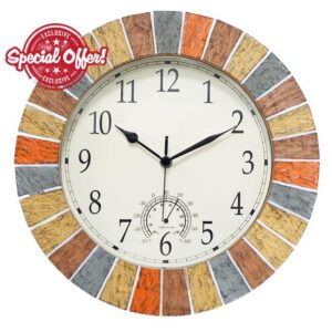 UMEXUS Indoor Outdoor Clock and Thermometer