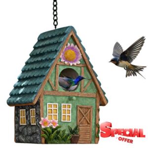Blue Hanging Bird Houses for Outdoors