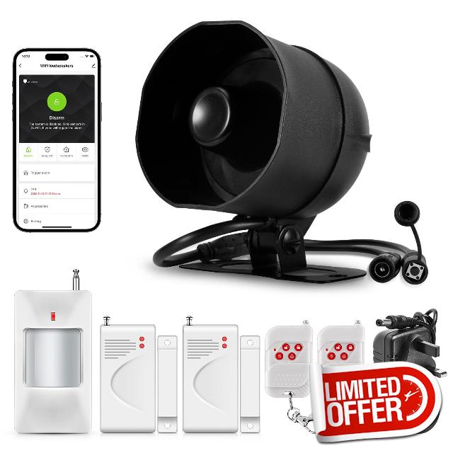 WiFi Security Burglar Door Alarm System Kit for Garage Shed House Hotel Shop Apartment