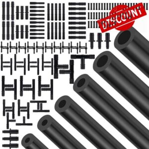 6PCS 5Ft Silicone Vacuum Hose Kit (Max130PSI) + 113PCS Assorted Connectors                                                          Reinforced 3mm Thick Wall