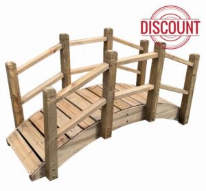 Selections Large Ornamental Wooden Garden Bridge for Pond & Border Decoratio