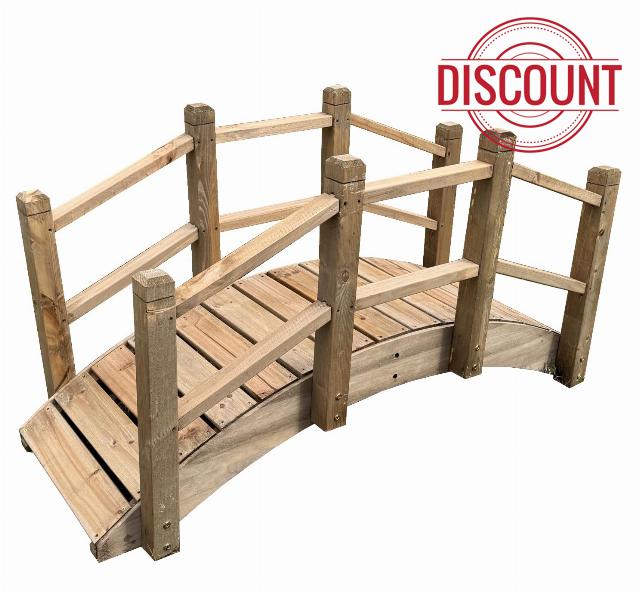 Selections Large Ornamental Wooden Garden Bridge for Pond & Border Decoratio