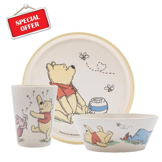 Zak Designs Disney Winnie the Pooh Kids Dinnerware Plate Bowl & Tumbler                                                          BPA Free