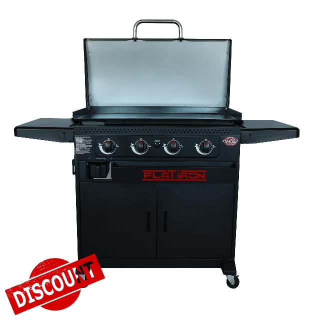 Char-Griller Flat Iron Premium 4 Burner Gas Griddle BBQ