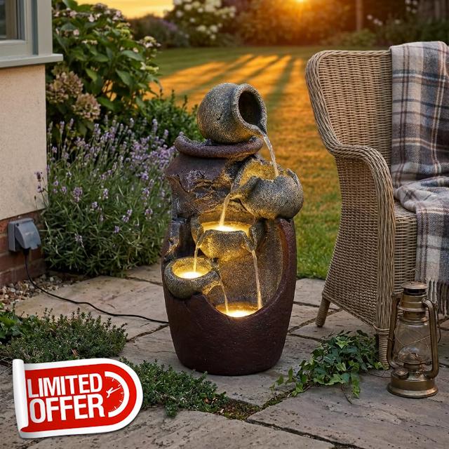 Warmiehomy Garden Water Feature 5 Tier