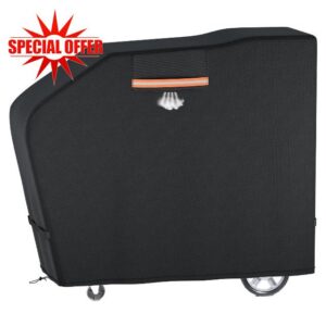 EVRBUL Outdoor Charcoal Grill Cover for Masterbuilt Gravity Series 560/800 Digital Charcoal Grills Heavy Duty 420D Waterproof Smoker Cover with Reflective Strip Air Vents 57" L x 19" W x 45" H