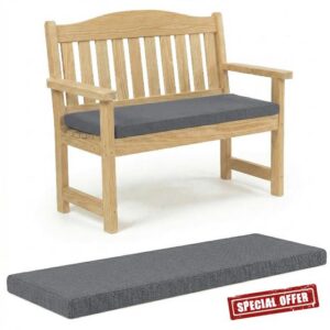 100% Waterproof Garden Bench Cushion 2/3/4 Seater Outdoor Long Bench Seat Pad for Lawn & Garden