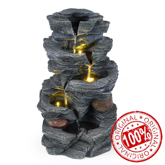 COSTWAY 5-Tier Outdoor Water Fountain