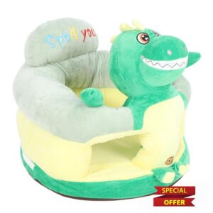 Baby Support Sofa Chair Safe Comfortable Cartoon Infant Plush Seat for Correct Sitting Habits Indoor Outdoor Use (Dinosaur)