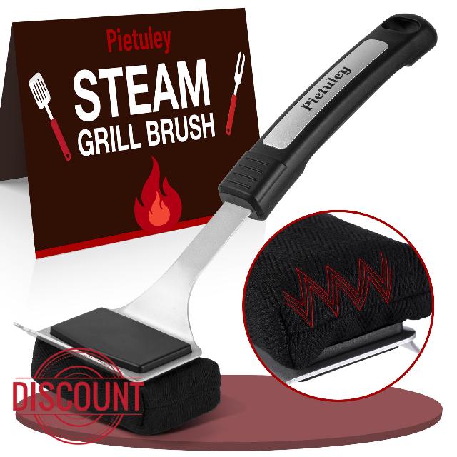 Pietuley Steam Grill Brush with Scraper