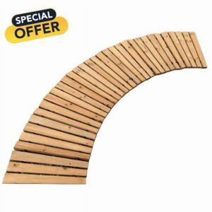 Selections Curved Wooden Roll Out Garden Track Path Walk Way Ground Protection (2.06m Roll)