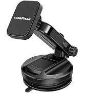 Goodyear Magnetic Phone Holder with Universal Suction Cup for Dashboard and Windshield, 2 Magnets in ...