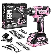 Power Drill Cordless: DEKOPRO Blue Cordless Drill 20V Electric Power Drill Set Tool for Women Dri...
