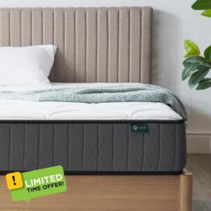 Zinus Double Memory Foam Mattress & Pocket Spring - 4ft6 (135 x 190 cm) - 6'' Height - Medium Firmness - Skin -friendly Hybrid Mattress - Orthopaedic Support - Designed in UK