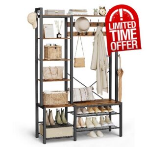 VASAGLE Coat and Shoe Rack