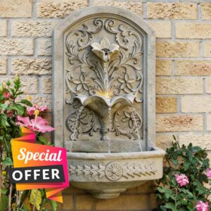 Sunlinua 44.00×25.50×72.00 cm 3-Tier Garden Water Fountain