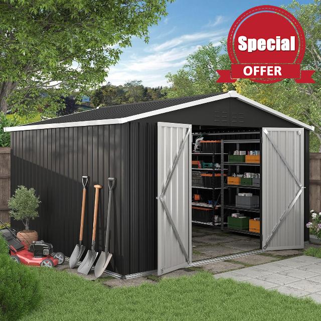 UDPATIO Outdoor Storage Shed 10x10 FT