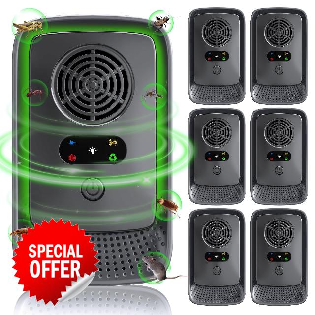 6-Pack Ultrasonic Pest Repeller