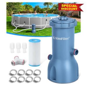 KimFilter Pro Series 1000 GPH Above Ground Pool Filter Pump | Efficient Filtration & Powerful Water Circulation