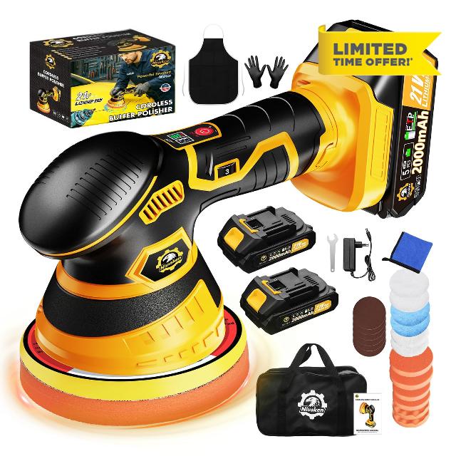 Cordless Car Buffer Polisher kit