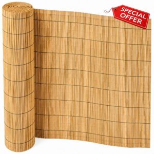Natural Peeled Reed Fence Screening 2m x 4m