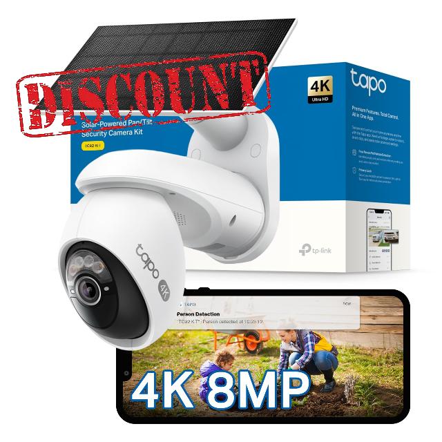 Tapo TC92 KIT 4K 8MP Solar Outdoor Security Camera Wireless CCTV Camera | Dual-Band Wi-Fi