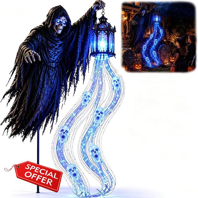 Halloween Grim Reaper Animated Garden Light