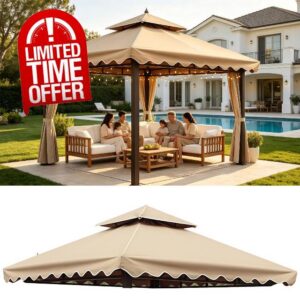 Gazebo Replacement Canopy 3x3 m Waterproof PVC