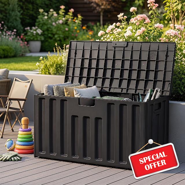 295L Large Outdoor Garden Storage Box