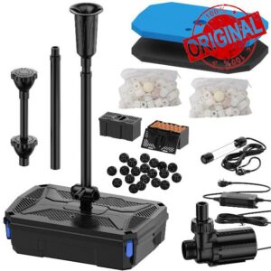 Biling 4600L/h Pond Filter with UV Light for Garden Pond Water Filtration                                                          3 Nozzles