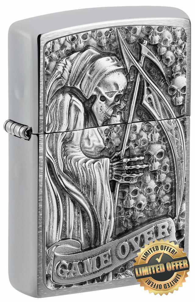 Zippo Windproof Lighter - Reaper Game Over 3D