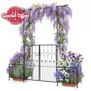 TANGZON Garden Arbor with Planters