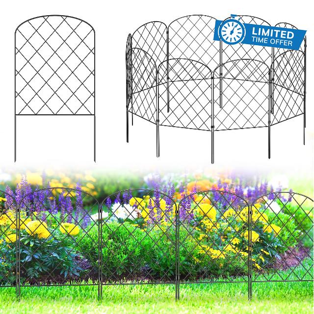Decorative Garden Fence 10 Pcs 33W×60Hcm