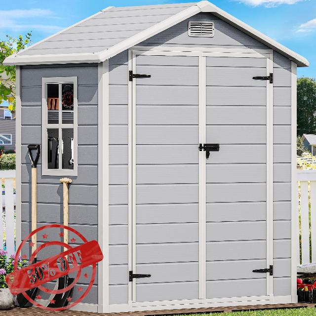 YITAHOME 6.2x3.4FT Outdoor Storage Shed with Floor