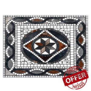 Marble Pattern Outdoor Rug – Durable Water-Resistant Patio