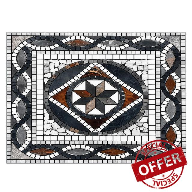 Marble Pattern Outdoor Rug – Durable Water-Resistant Patio
