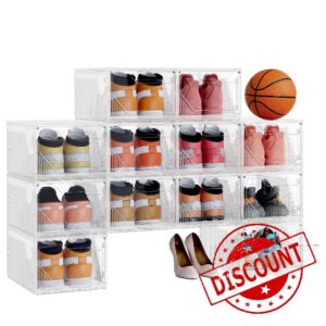 SONGMICS Shoe Boxes Set of 12