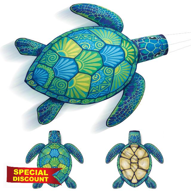 Frienda 3D Sea Turtle Windsock 32 Inch Summer Hanging Windsocks for Dock Beach Outdoor Garden Patio Yard Marine Coastal Deco