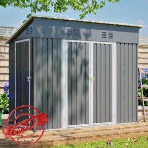 8x4 FT Metal Garden Tool Shed