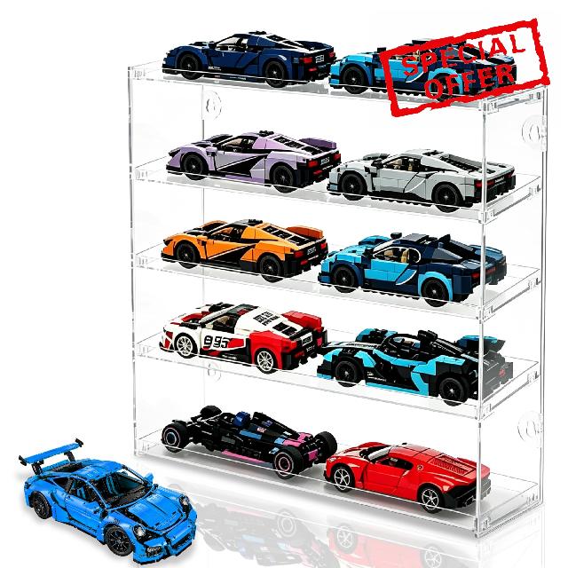 5-Tier LEGO Speed Champions Display Stand for 10 Cars                                                          Fits up to 10 LEGO Speed Champions