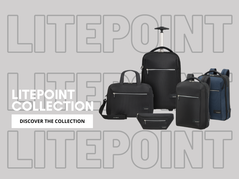 Litepoint; Samsonite; Samsonite backpack; Litepoint backpack; waist bag; bailhandle;