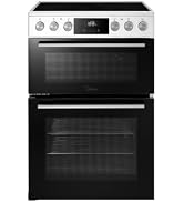 Midea 50cm Wide Single Oven Electric Cooker with Solid Plate Hob - White - A Rated-MFO20DME4H109-WH
