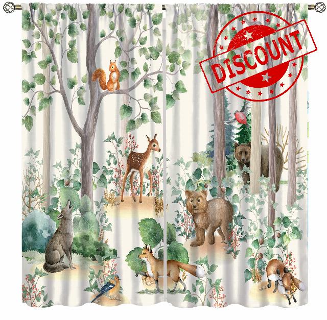 Forest Animal Kids Curtains