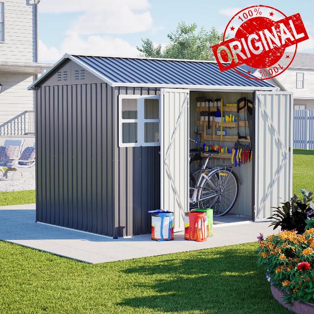 8x6 FT Metal Garden Shed