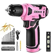 DEKOPRO 8V Cordless Drill, Drill Set with 3/8