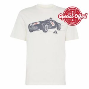 Adidas Men's Mercedes - Amg Petronas Formula 1 Team Silver Arrows 1955 Graphic Tee Short Sleeve (Pack of 1)