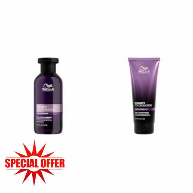 Wella Professionals ULTIMATE COLOR BLONDE Purple Shampoo & Conditioner (250 ml+ 200 ml)