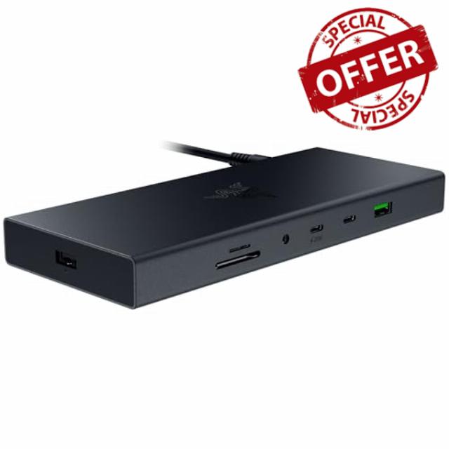 Razer USB 4 Dock - High-Speed Dock for Gaming and Productivity - 14-Port Design - Dual Display Support