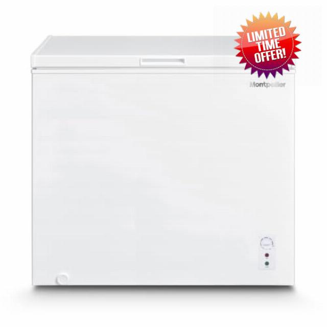 Montpellier MDACF194W - White 194L Chest Freezer - Garage Safe - E Energy           [Energy Class E]
